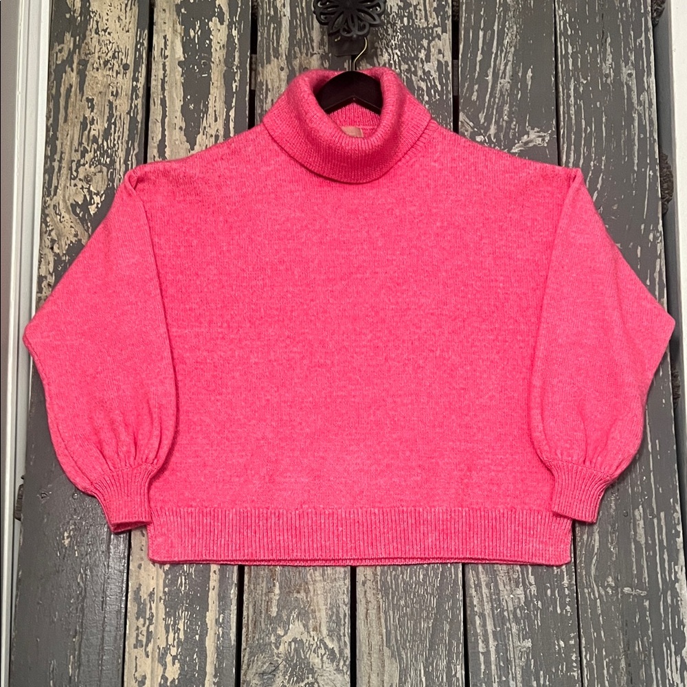 Show Me Your Mumu Vibrant Pink Turtleneck Sweater | Cozy Statement Knit | Size S